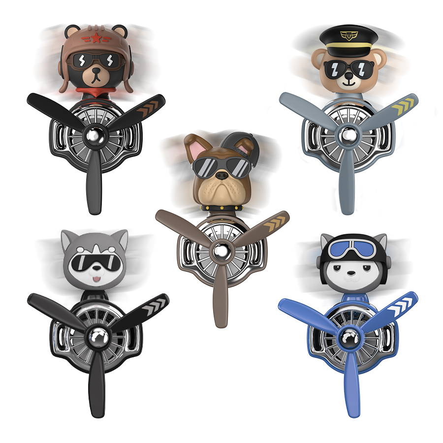 Perfume Xeryus - Head shaking rotating pilot bulldog bear