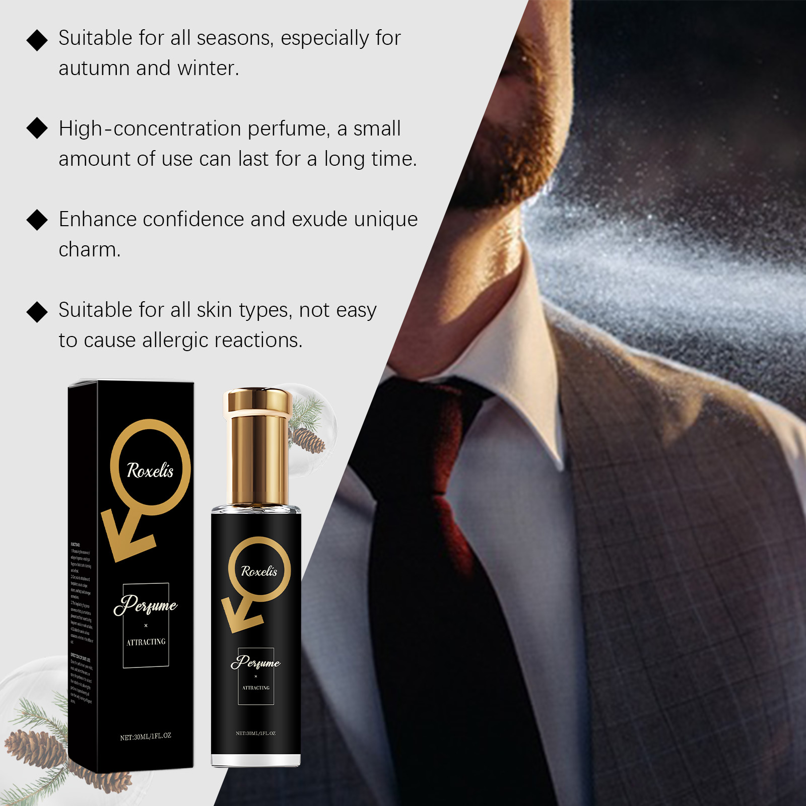 Roxelis 30ml Men Pheromone Per - огляд і ціна Perfume Xeryus